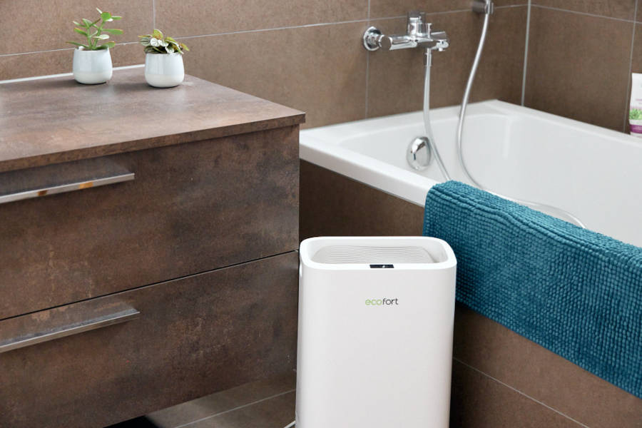 ecoQ DryAir 20L Energy Saver im Badezimmer