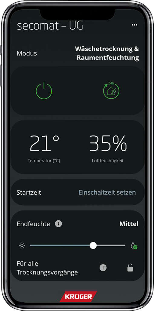 Krüger secomat App für google & Apple